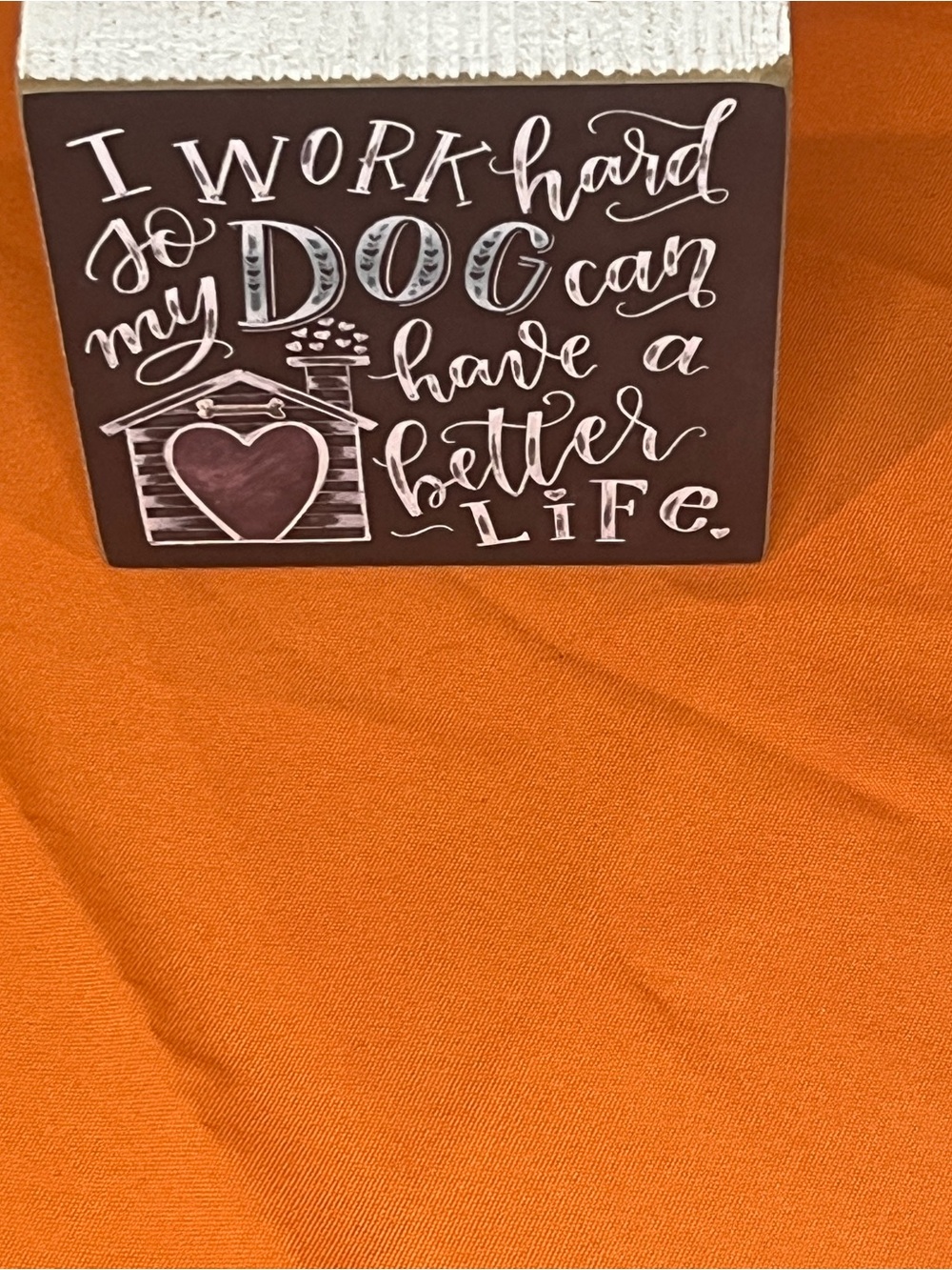Primitives by Kathy White Framed Sign with Orange Accent